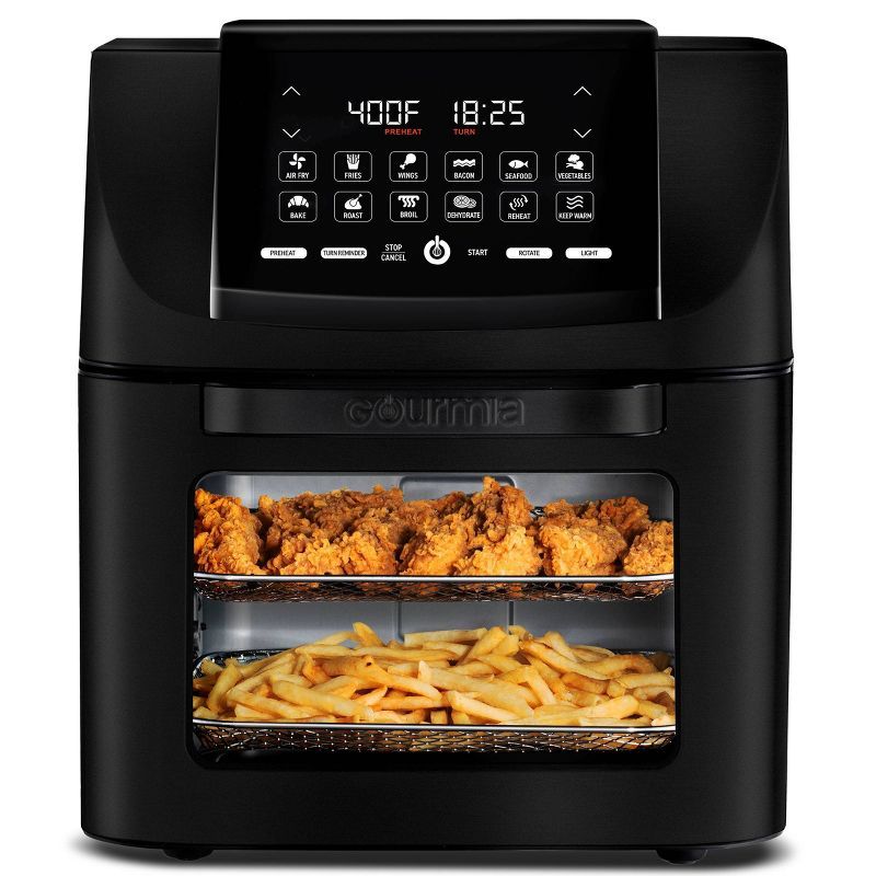 Gourmia 14-Quart Black Stainless Steel Digital Air Fryer Oven