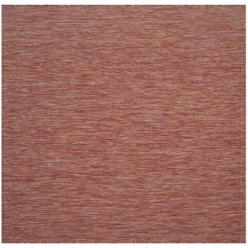 Safavieh Courtyard Red Square Synthetic Indoor/Outdoor Rug