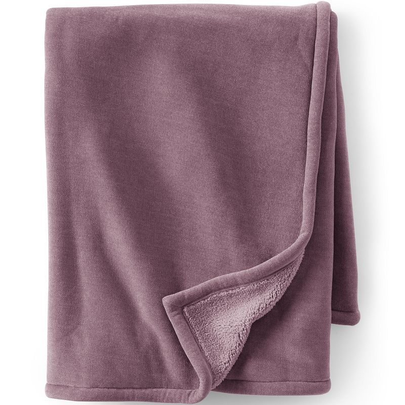 Vintage Plum Chenille and Sherpa Reversible Throw Blanket