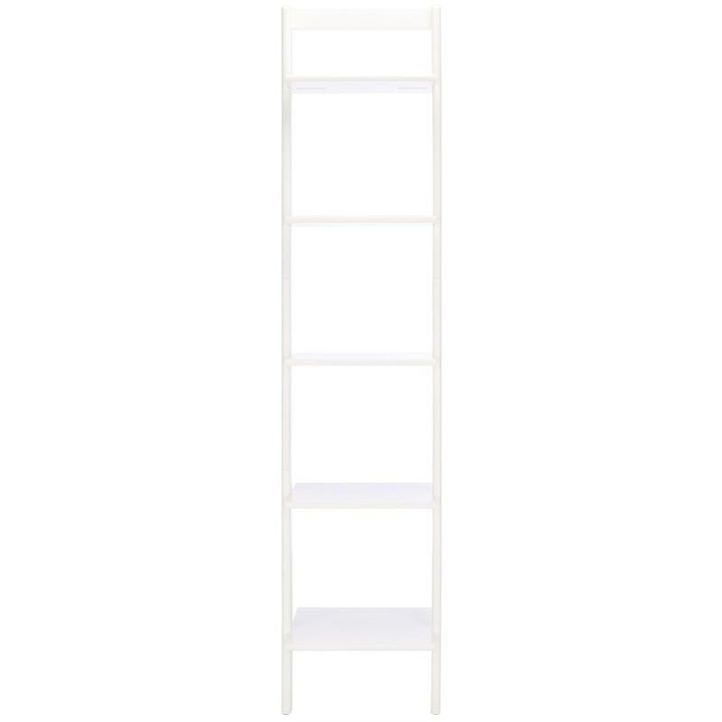 Modern Farmhouse White Mahogany 5-Tier Ladder Etagere