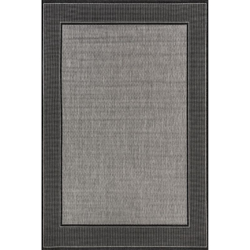 Handmade Gray Synthetic 6' x 9' Easy-Care Area Rug