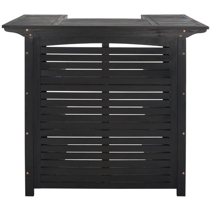 Monterey Black Acacia Wood Outdoor Bar Table