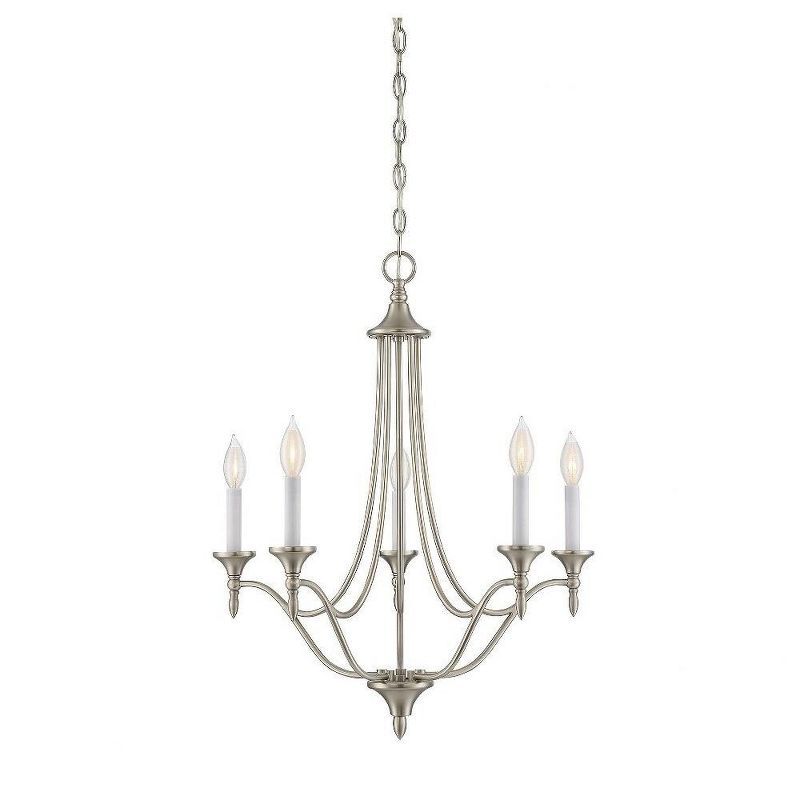 Herndon Satin Nickel 5-Light Transitional Chandelier