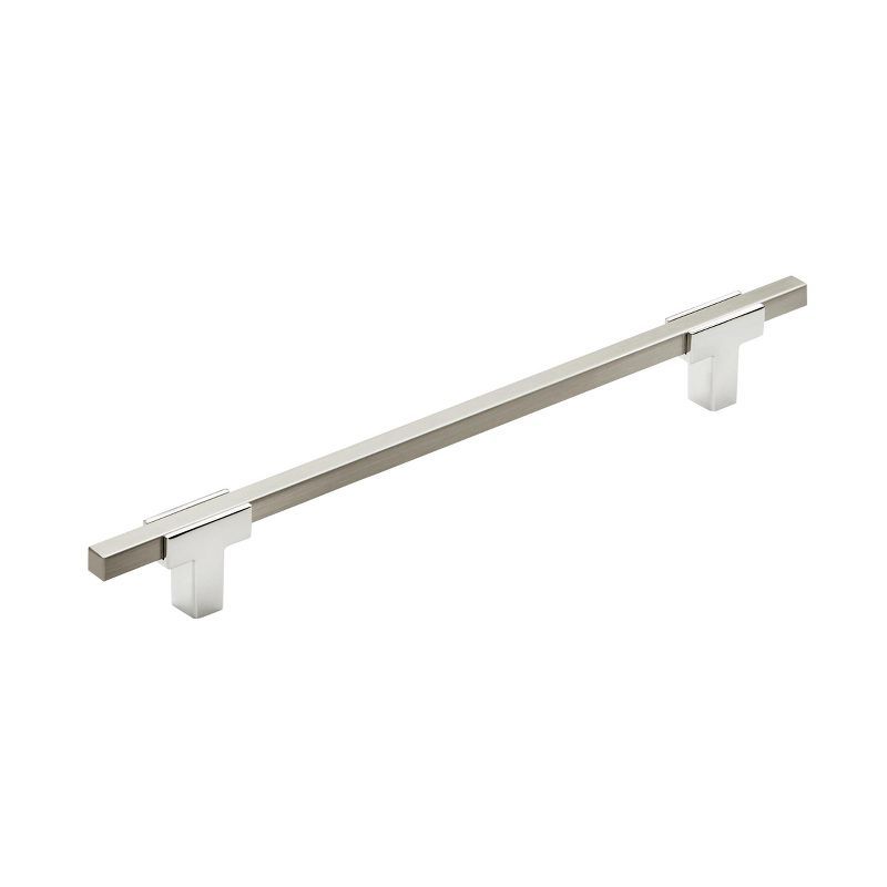 Polished Nickel Modern Cabinet Bar Pull with Mounting Hardware