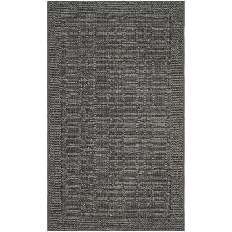 Ash Geometric Hand-knotted Synthetic 4' x 6' Area Rug