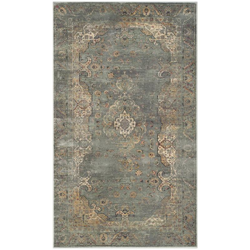 Elegance Revived Gray Viscose Hand-Knotted Area Rug