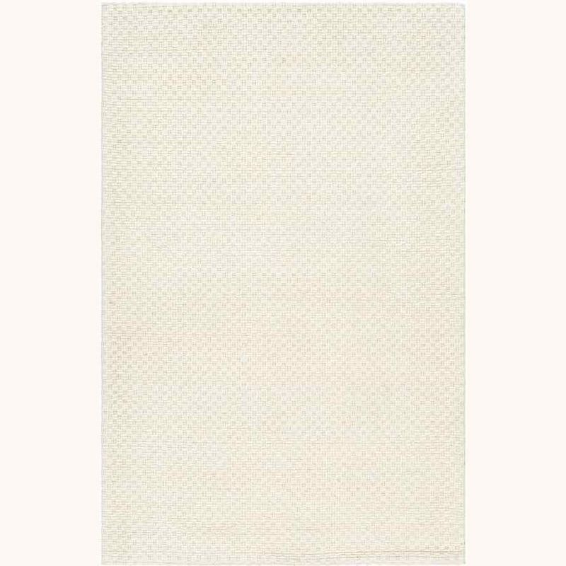 Ivory Woven Rectangular 6' x 9' Area Rug