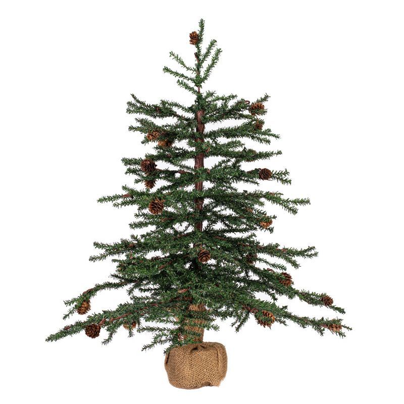 Carmel Pine 2' Tabletop Christmas Tree with Burlap Base