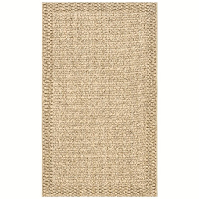 Palm Beach Desert Sand Hand-Knotted Geometric Sisal Area Rug