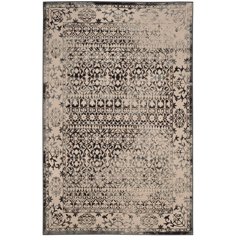 Handmade Gray Synthetic 4' x 6' Rectangular Rug