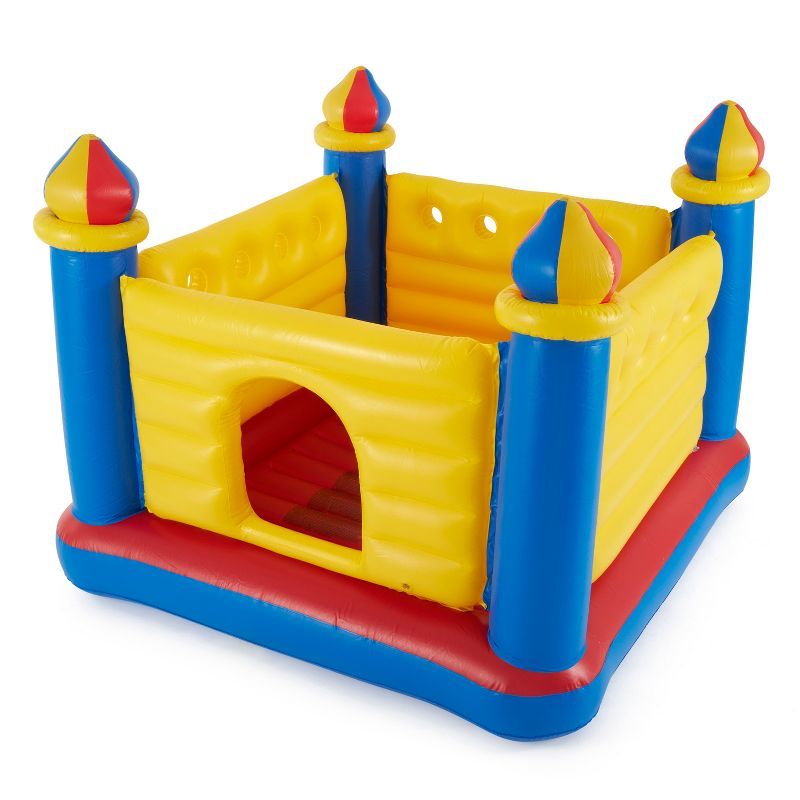 Colorful Inflatable Castle Bouncer with Turrets for Kids