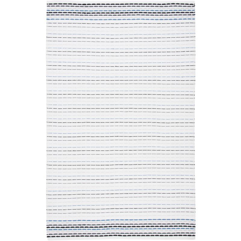 Coastal Charm Ivory Cotton Handwoven Ikat Rug - 3' x 5'