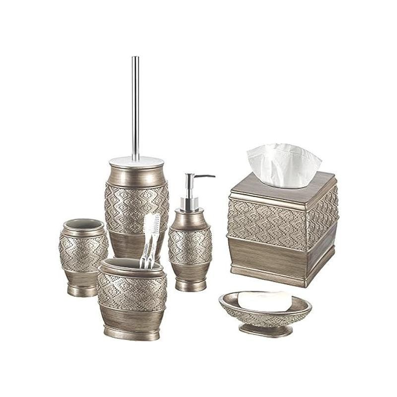 Dublin Brushed Silver 6-Piece Bathroom Accessory Set