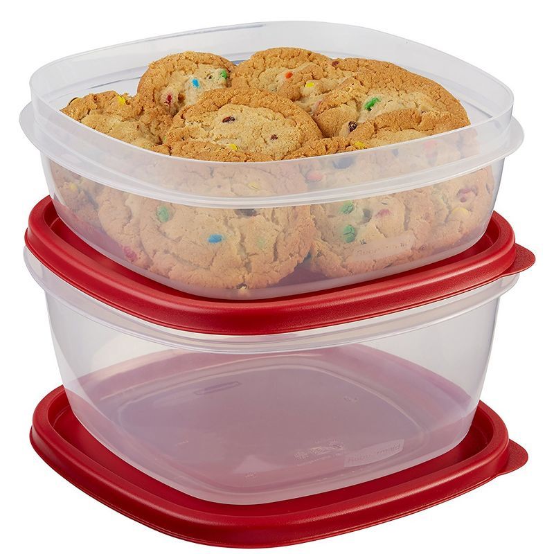 Red BPA-Free Plastic Meal Prep Storage Containers Set