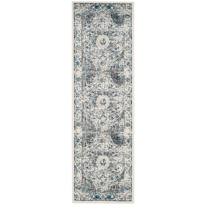 Reversible Hand-Knotted Elegance Runner Rug in Grey/Ivory - 2'2" X 21'