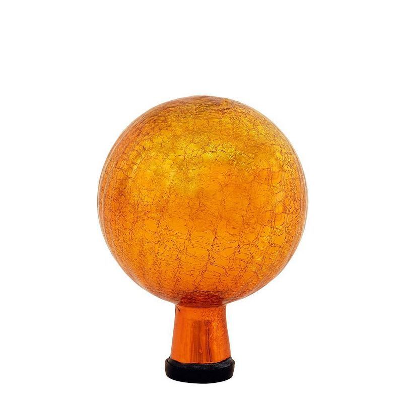 Mandarin Crackle Glass 6" Garden Gazing Globe