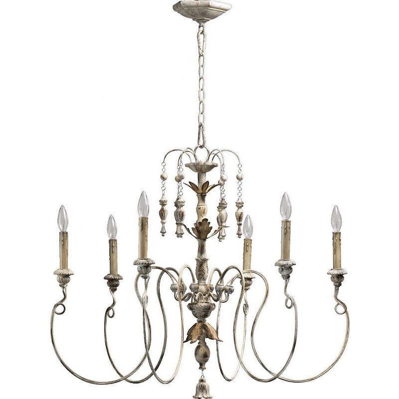 Elegant Persian White 6-Light Chandelier with Transitional Vibe