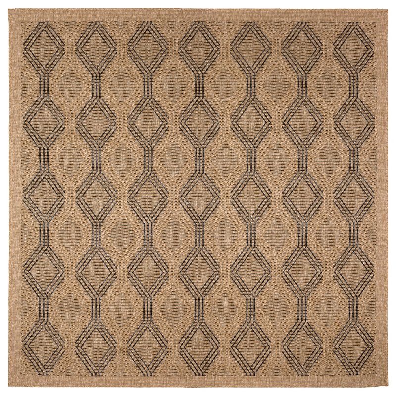 Sahara Natural Geometric Flat Woven Indoor/Outdoor Rug