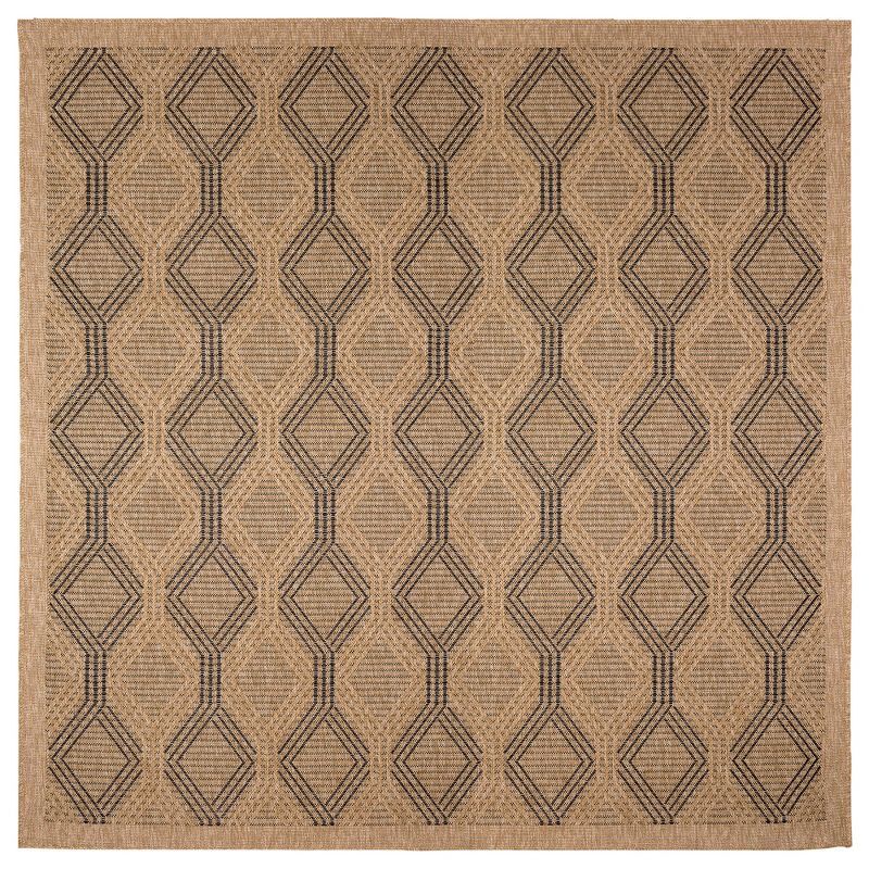 Sahara Natural Geometric Flat Woven Indoor/Outdoor Rug