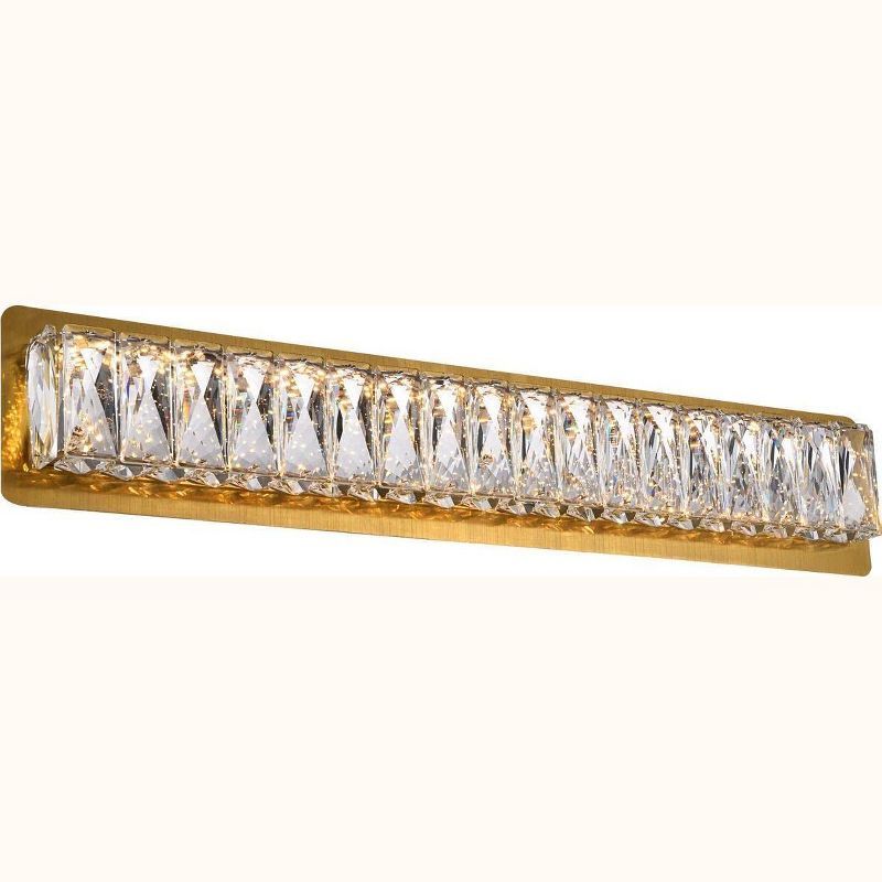 Gold Stainless Steel Crystal LED Wall Sconce