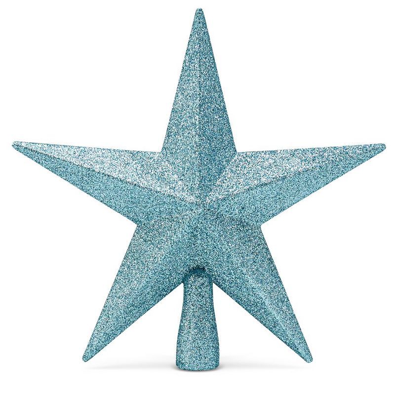 Tiffany Blue Glitter Shatterproof Plastic Star Tree Topper