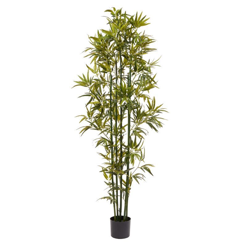 Lush Green 6' Faux Bamboo Potted Outdoor Plant