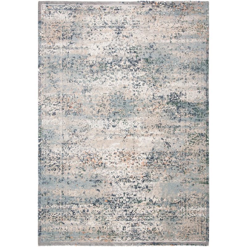 Elegant Vintage Cream & Beige 9' x 12' Hand-Knotted Area Rug