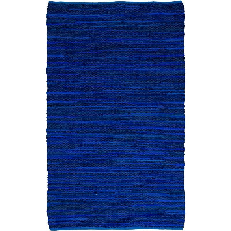 Rag Area Rug RAR130 Hand Woven Area Rug - Blue/Multi - 4'x6' - Safavieh.