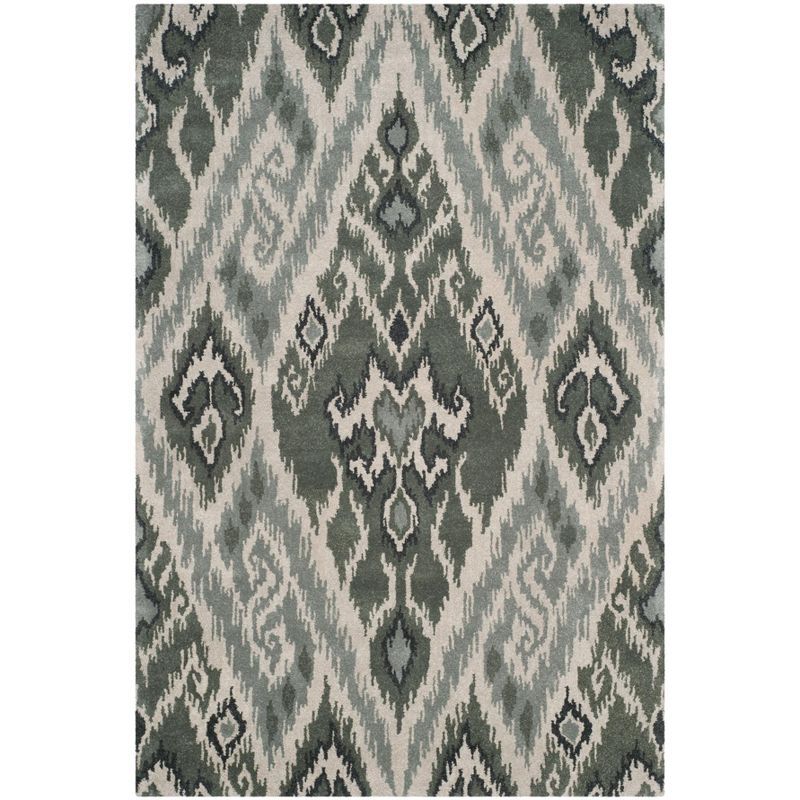 Capri Multi/Grey Hand-Tufted Wool and Viscose 4' x 6' Area Rug