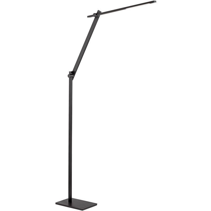 Barrett 53" Anodized Black Adjustable LED Floor Lamp