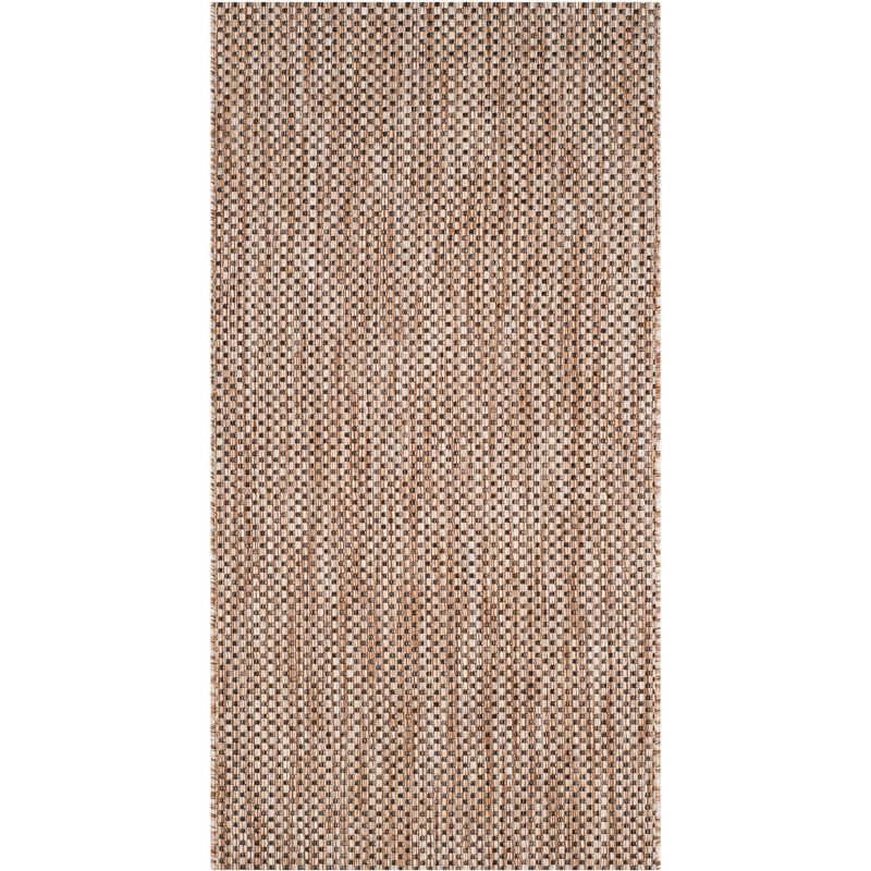 Sisal Weave Easy-Care 31'' Natural & Black Indoor/Outdoor Area Rug