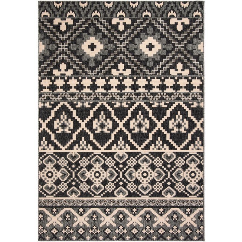 Veranda Grey/Beige Square Synthetic Easy-Care Area Rug