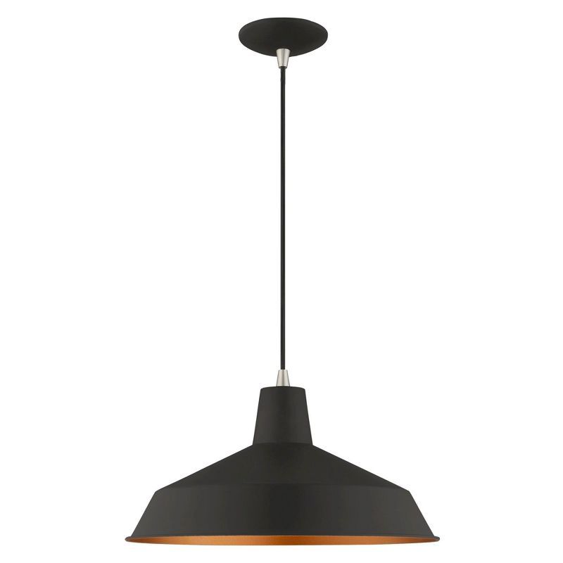 Urban Chic Black Mini Pendant Light with Gold Accents