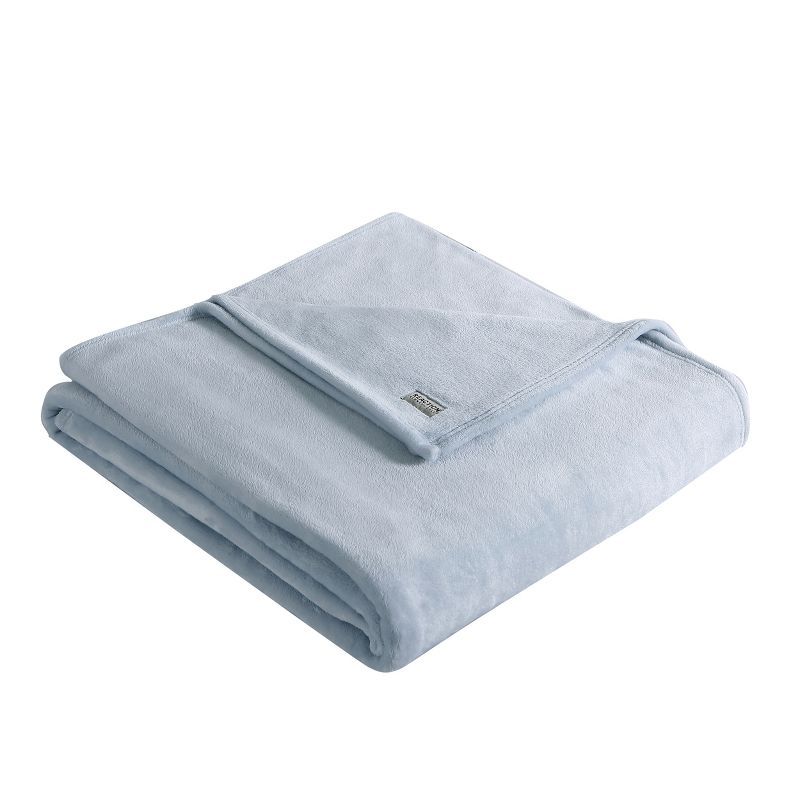 Kenneth Cole Light Blue Ultra Soft Fleece Full Blanket