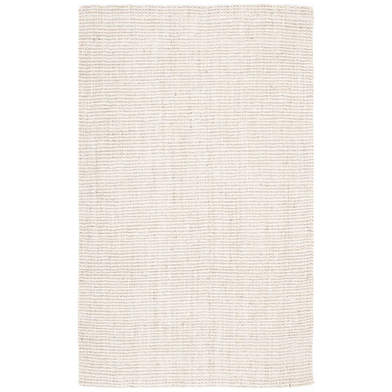 Handmade Bleach Ivory Jute Braided Round Rug 3' x 5'