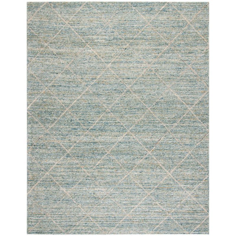 Handmade Himalaya Blues Wool Area Rug - 8' x 10'