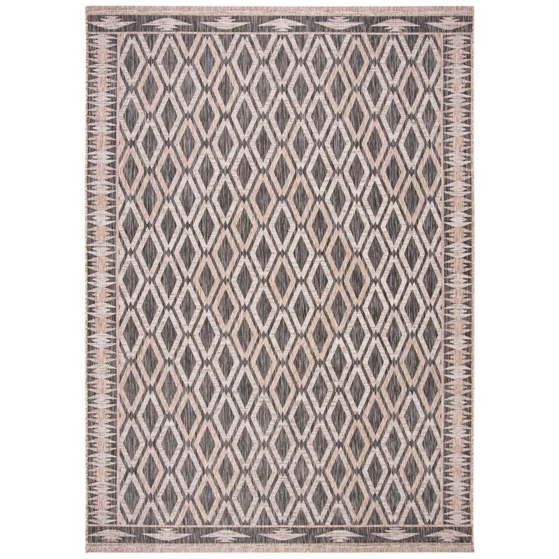 Vermont Geometric Black and Natural 8' x 10' Indoor/Outdoor Rug