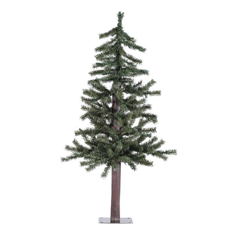 3' Green PVC and Fir Artificial Christmas Tree with Metal Stand