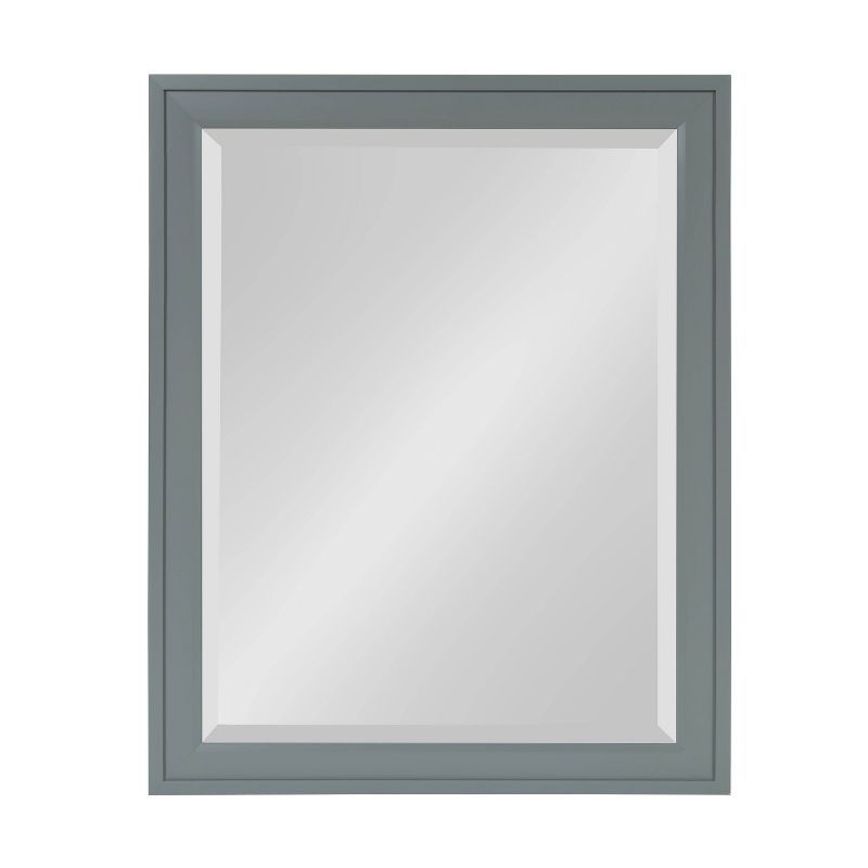 Gray Polystyrene Framed Rectangular Wall Mirror 21.5" x 27.5"