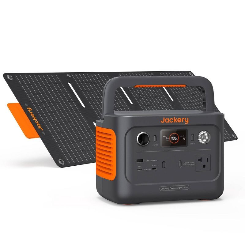 Portable Black Solar Power Generator with 40W Panel