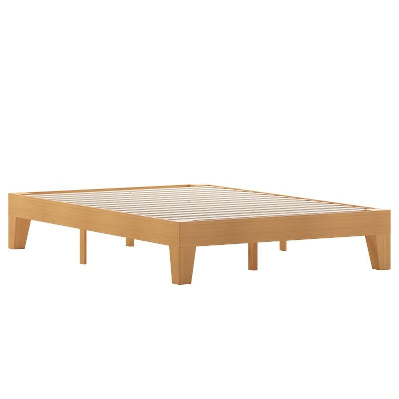 Evelyn Natural Pine Full Platform Bed with Slats