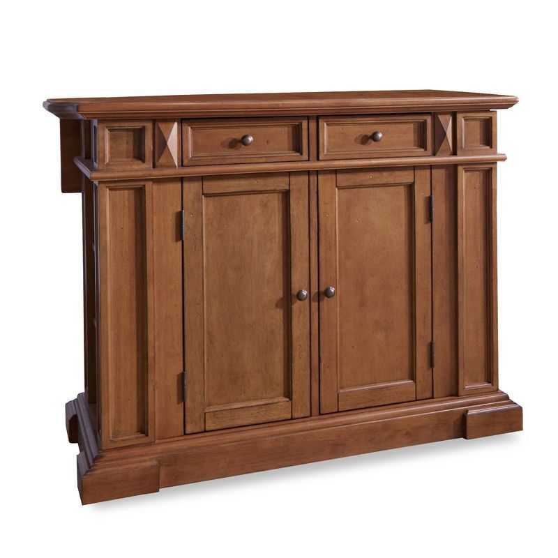 Americana Oak Kitchen Island with Drop Leaf