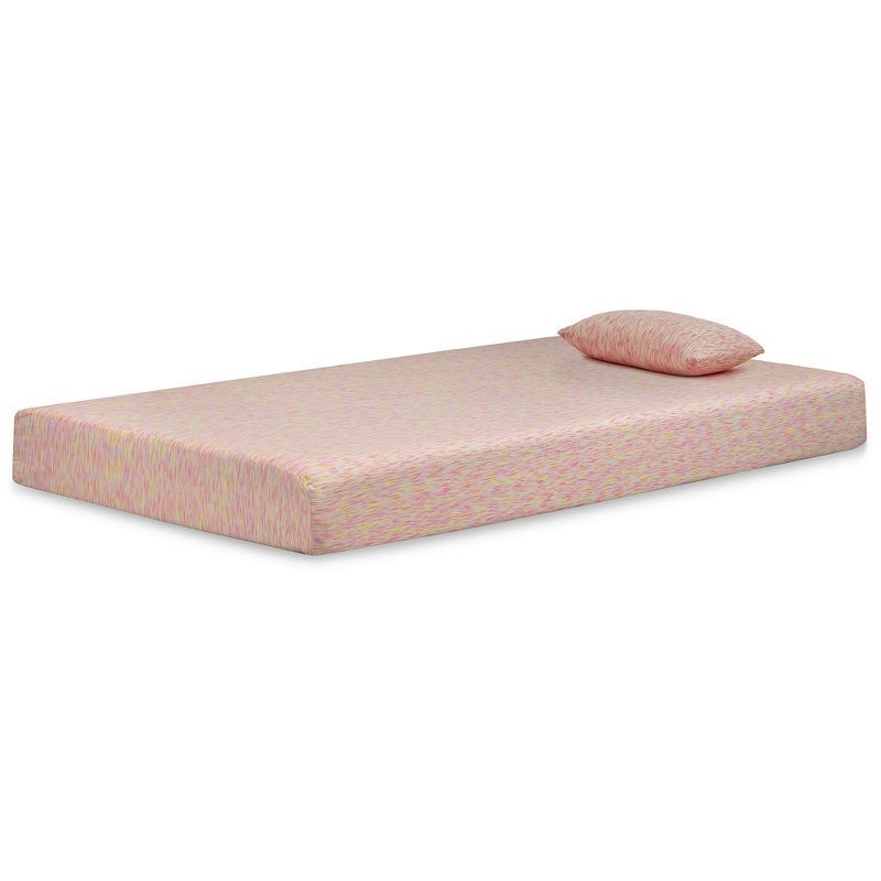 Full Pink Innerspring Mattress with Boxspring and Pillow