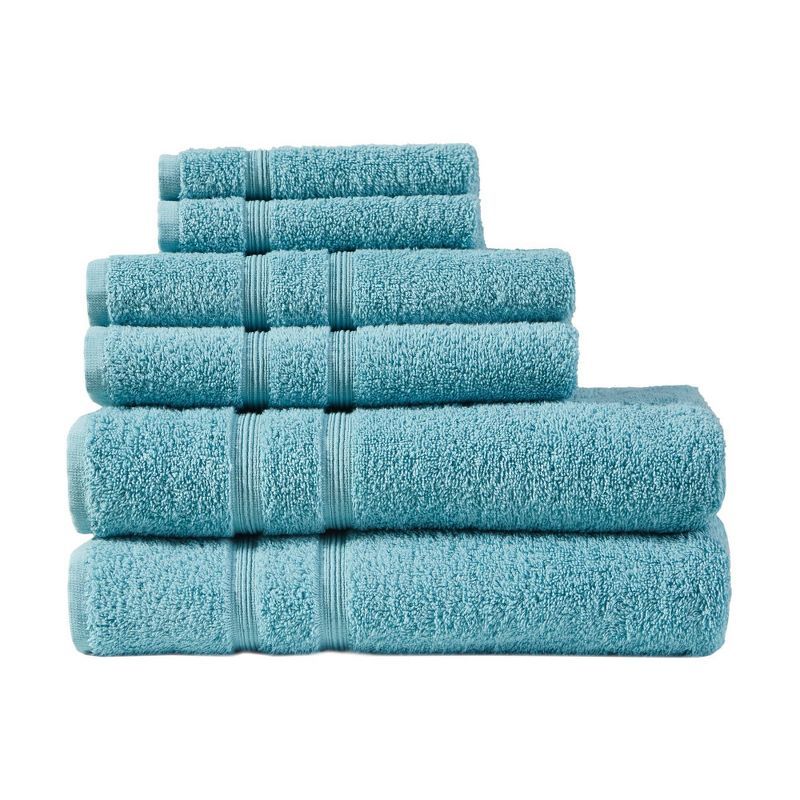 Aegean Aqua Turkish Cotton 6-Piece Towel Set