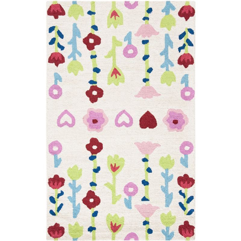 Ivory Bliss Hand-Tufted Wool Rectangular Kids Area Rug