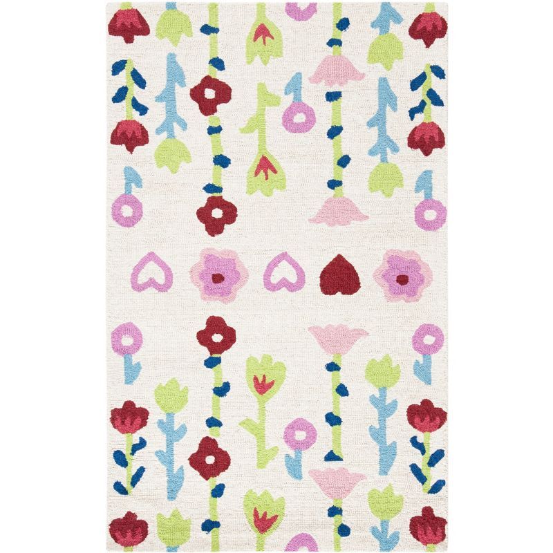 Ivory Bliss Hand-Tufted Wool Rectangular Kids Area Rug