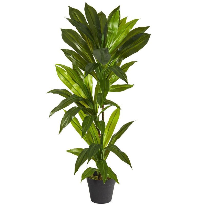 3-Foot Green Plastic Dracaena Faux Potted Plant