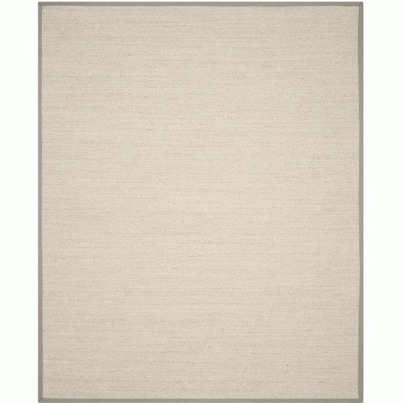 Hand-Knotted Marble/Khaki Viscose Rectangular Area Rug, 8' x 10'