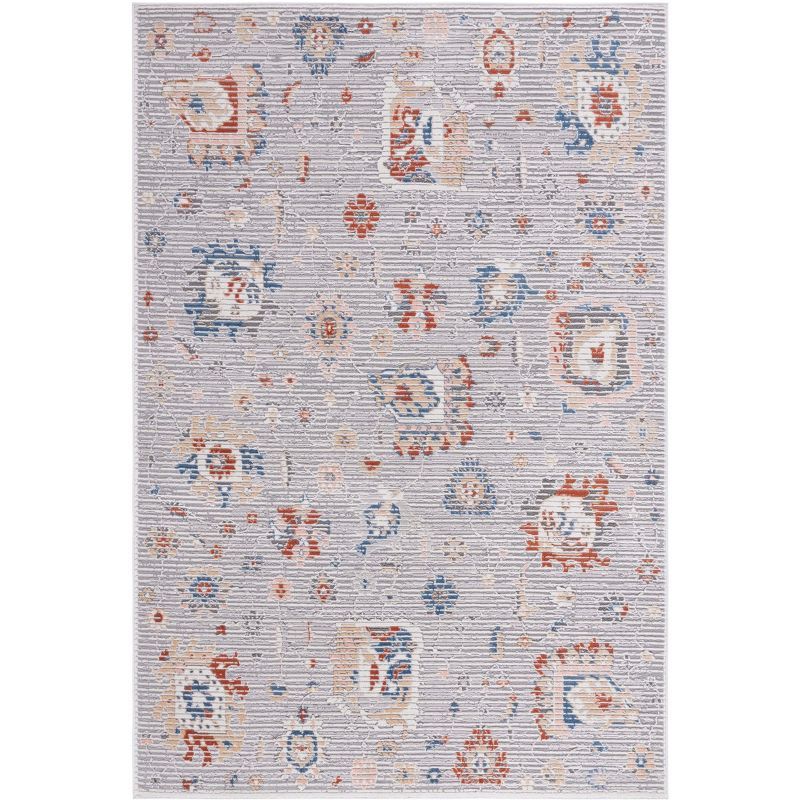 Gray Hand-Knotted Wool and Synthetic 8' x 10' Rug