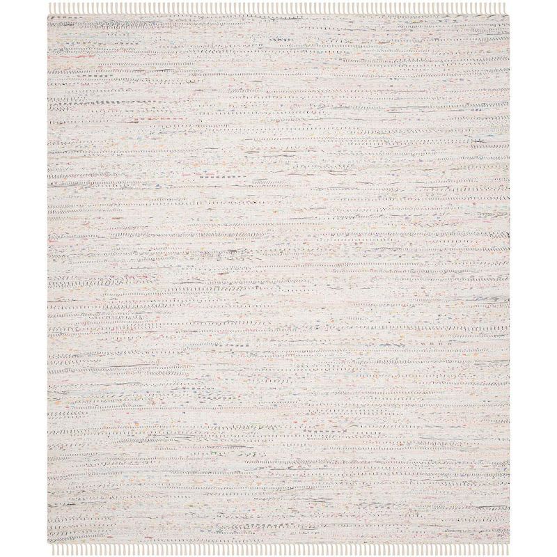 Ivory Multi 8' x 10' Handmade Cotton Stripe Area Rug